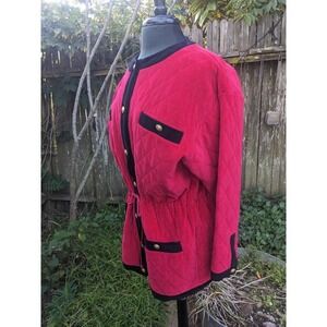 Vintage Plush Quilted Red Jacket by Charter Club